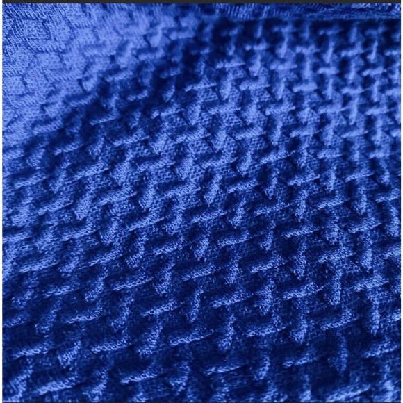 GANNI Royal Blue Dress Textured Fit And Flare Women Size Extra Small Cobalt Blue - Picture 5 of 7